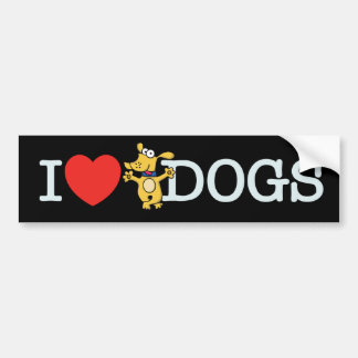 I Liebe-Hunde Autoaufkleber