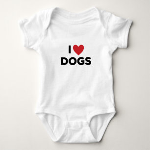 I LIEBE-HUNDE BABY STRAMPLER