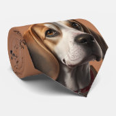 I Liebe Hunde Beagle Neck Tie Krawatte (Gerollt)