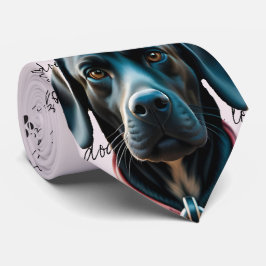 I Liebe Hunde Black Labrador Neck Tie Krawatte