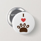 I Liebe Hunde Button (Vorne & Hinten)
