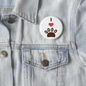 I Liebe Hunde Button (Beispiel)