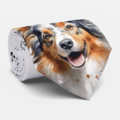 I Liebe Hunde Collie Dog Neck Tie Krawatte (Gerollt)
