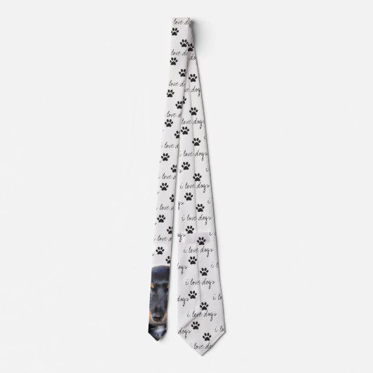 I Liebe Hunde Dackel Neck Tie Krawatte (Rückseite)