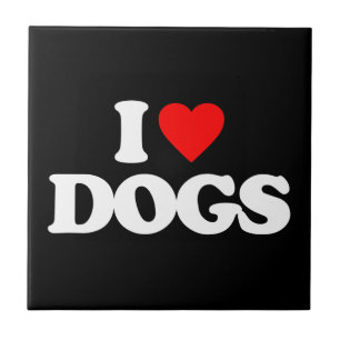 I LIEBE-HUNDE FLIESE