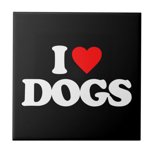 I LIEBE-HUNDE FLIESE (Vorderseite)