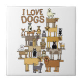 I LIEBE-HUNDE FLIESE (Vorderseite)