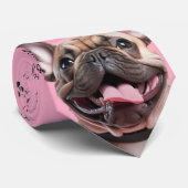I Liebe Hunde Französisch Bulldog Neck Tie Krawatte (Gerollt)