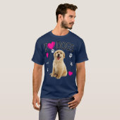 I Liebe Hunde Golden Labrador Retriever T-Shirt (Vorne ganz)