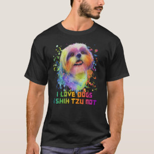 I Liebe Hunde I Shih Tzu Nicht Hund Mama Spaß Pelz T-Shirt