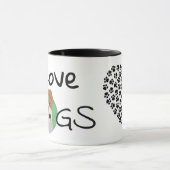 I Liebe Hunde Jack Russell und Herz Tasse (Zentrum)