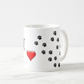 I Liebe Hunde Kaffee Tasse (VorderseiteRechts)