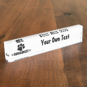 I LIEBE Hunde Namensplakette (Seite)