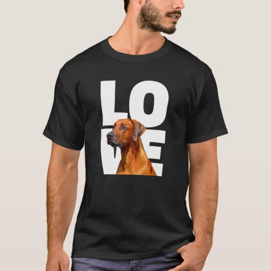 I Liebe Hunde Niedlich Rhodesian Ridgeback T T-Shirt (Vorderseite)