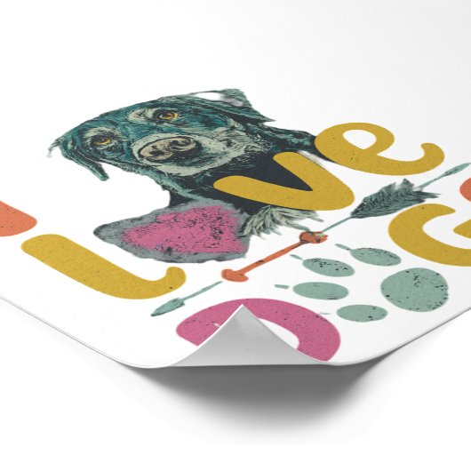 I Liebe Hunde Poster (Ecke)