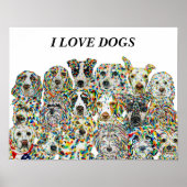 I Liebe Hunde Poster (Vorne)