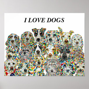 I Liebe Hunde Poster