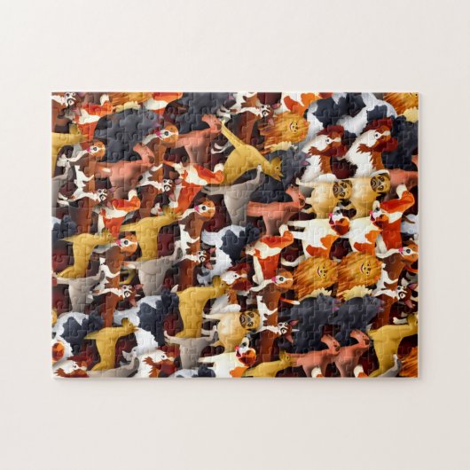 I Liebe-Hunde Puzzle (Horizontal)