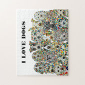 I Liebe Hunde Puzzle (Vertikal)
