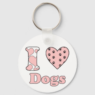 I Liebe Hunde Schlüsselanhänger