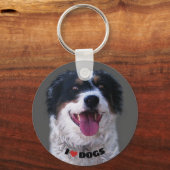 I Liebe Hunde Schlüsselanhänger (Vorderseite)