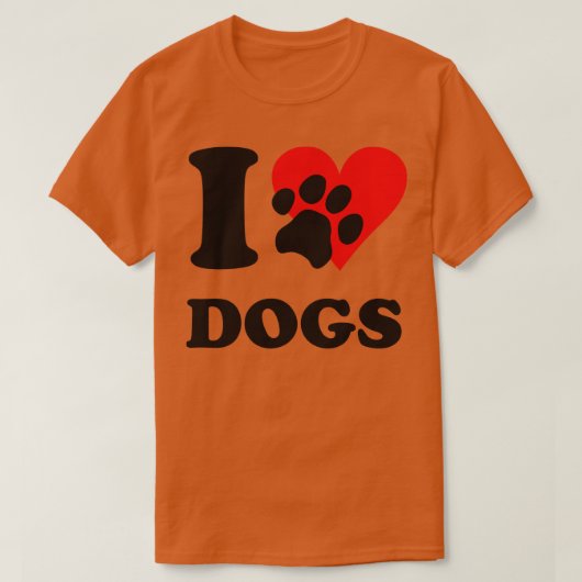 I Liebe Hunde T-Shirt (Design vorne)