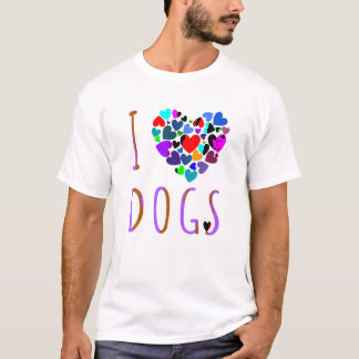 I Liebe Hunde T Shirt Herz Design Welpen Dog Gesch