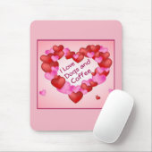 "i Liebe Hunde und Kaffee" Herzchen Valentine Mousepad (Mit Mouse)