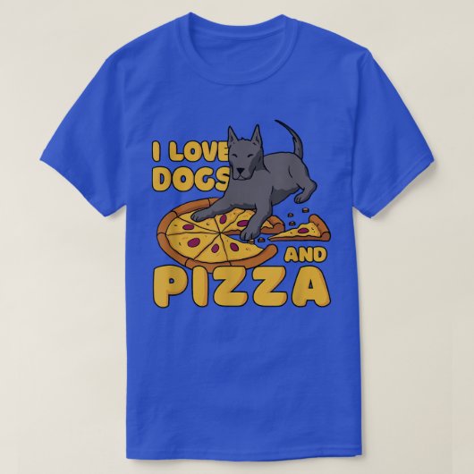 I Liebe Hunde und Pizzenhundebesitzer Welpenkatze T-Shirt (Design vorne)