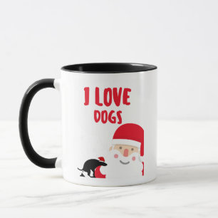 I Liebe Hunde Weihnachten Spaß Tasse