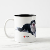 I Liebe Hunde Zweifarbige Tasse (Links)