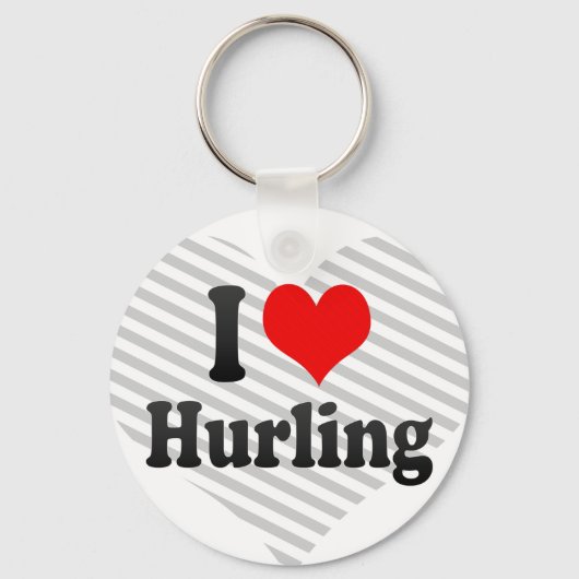I Liebe Hurling Schlüsselanhänger (Vorderseite)