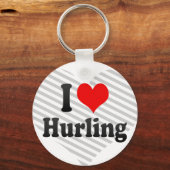 I Liebe Hurling Schlüsselanhänger (Vorderseite)
