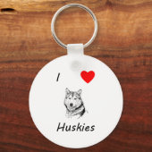 I LIEBE HUSKIES SCHLÜSSELANHÄNGER (Vorderseite)