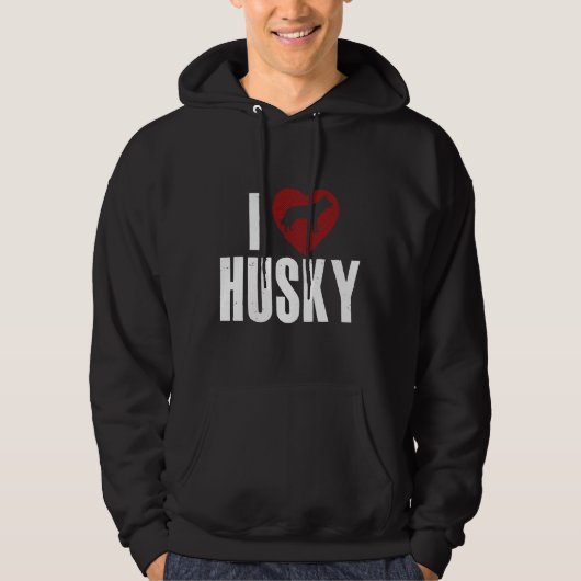 I Liebe Husky Hoodie (Vorderseite)