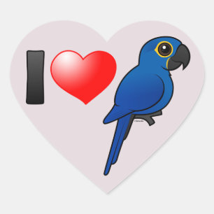 I Liebe Hyacinth Macaws Herz-Aufkleber