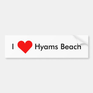 I Liebe Hyams Strand Autoaufkleber