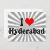I Liebe Hyderabad, Indien Postkarte (Vorne/Hinten)