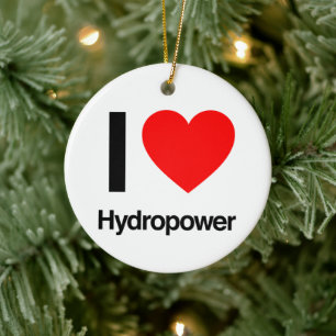 I Liebe Hydropower Keramik Ornament