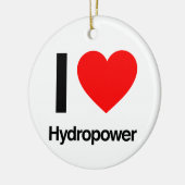 I Liebe Hydropower Keramik Ornament (Links)