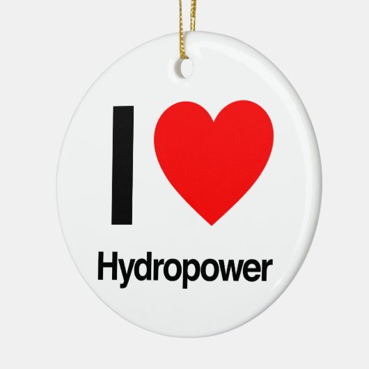 I Liebe Hydropower Keramik Ornament (Links)