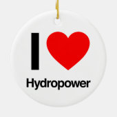 I Liebe Hydropower Keramik Ornament (Hinten)