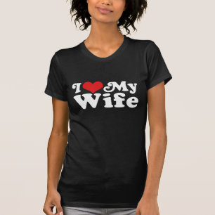 I Liebe (i-Herz) der mein Tag Ehefraugelockte T-Shirt