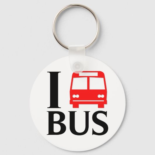 I LIEBE | I Liebe des Busses | Bus Schlüsselanhänger (Vorderseite)