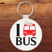 I LIEBE | I Liebe des Busses | Bus Schlüsselanhänger (Vorderseite)