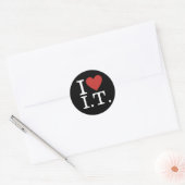 I ❤️ Liebe I.T. Information Tech Staff CUSTOM Runder Aufkleber (Umschlag)