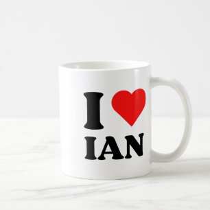 I Liebe Ian I Heart Ian Name Y2k Weihnachten Kaffeetasse
