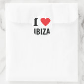 I Liebe Ibiza Icon Runder Aufkleber (Tasche)