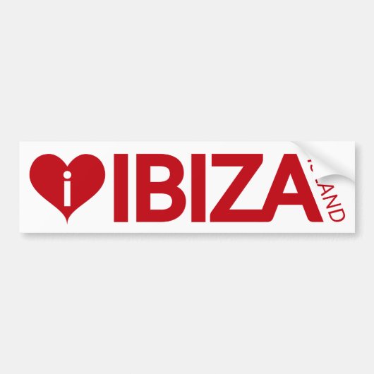 I Liebe Ibiza Insel-Autoaufkleber Autoaufkleber (Vorne)