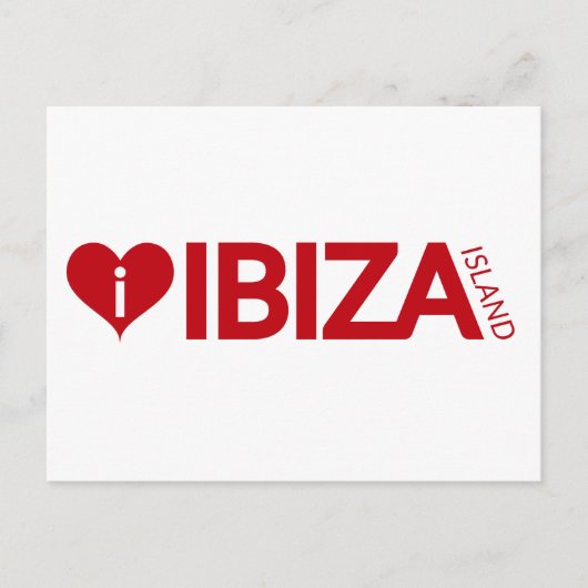 i Liebe Ibiza Insel Originelle Andenken Postkarte (Vorderseite)